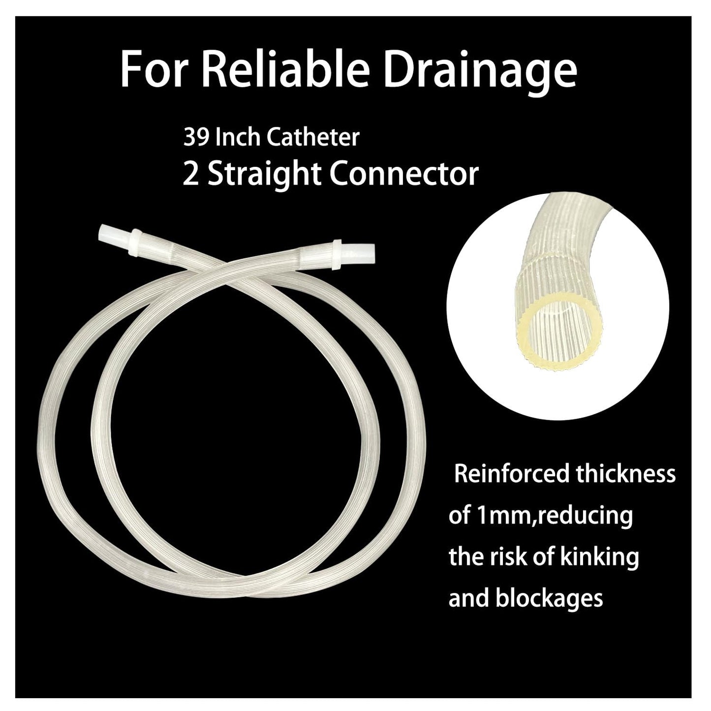 Latex Condom Catheter for Men, 7pcs Self-Sealing External Catheters with 1000ml Leg Bag & 2000ml Urine Bag, Leak-Proof Urinary Drainage System for Male Incontinence 25mm