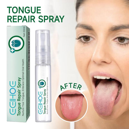 EELHOE Tongue Repair Spray – Relieves Dryness, Swelling, and White Coating, Promotes Oral Health, Portable Pain Relief Spray