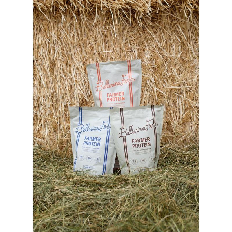 Farmer Protein Powder - Calf-First Sourced Bovine Colostrum, Collagen Peptides, Grass-Fed Whey, Hemp Protein, and Inulin Fiber