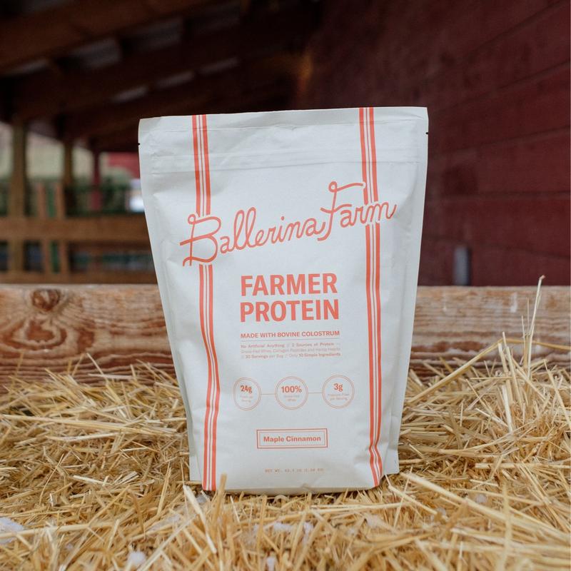 Farmer Protein Powder - Calf-First Sourced Bovine Colostrum, Collagen Peptides, Grass-Fed Whey, Hemp Protein, and Inulin Fiber