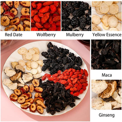 40 Cup Kidney Tea Formula Ginseng Five Treasure Tea, Combination Scented Tea, Herbal Health Beverage
