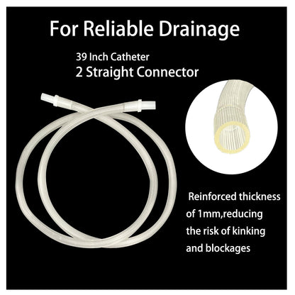 Latex Condom Catheter for Men, 7pcs Self-Sealing External Catheters with 1000ml Leg Bag & 2000ml Urine Bag, Leak-Proof Urinary Drainage System for Male Incontinence 25mm