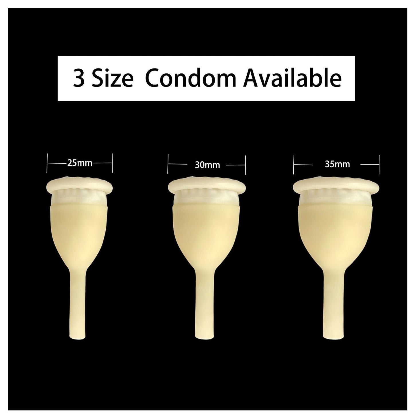 Latex Condom Catheter for Men, 7pcs Self-Sealing External Catheters with 1000ml Leg Bag & 2000ml Urine Bag, Leak-Proof Urinary Drainage System for Male Incontinence 25mm