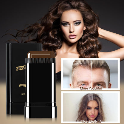 Safe and Convenient Comb Hair Dye, Waterproof and Sweat-Proof Hair Dye Comb, Portable Hair Colouring Comb, 3-Color Hair Dye Cream, 2 in 1 Instant Dye for Women & Men (Black, 0)