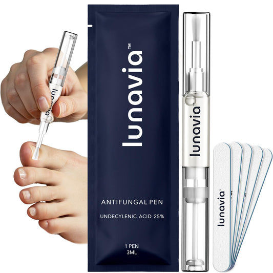 Antifungal Pen – 25% Undecylenic Acid, Toenail Fungus Treatment Extra Strength, Nail Renewal, Tea Tree Oil, Clove Bud Oil, Aloe Vera, and Vitamin E- 1 Pack, Twist Pen Activator, Made in USA